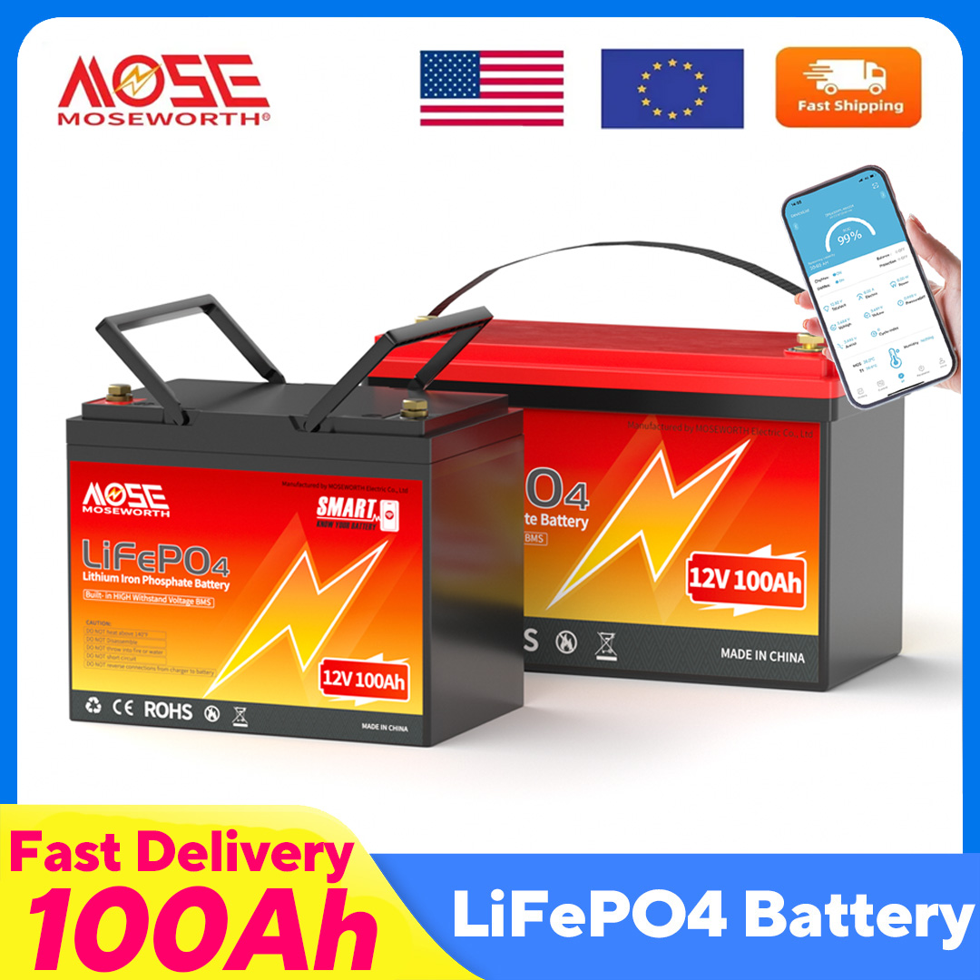 MOSEWORTH LiFePO4 12 فولت 100  - مراجعة Lifepo4 12V 100Ah Bms Bluetooth وسعره