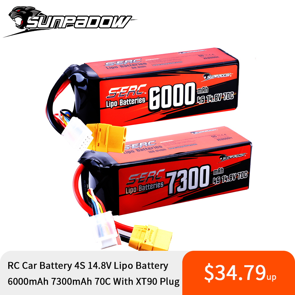 Sunpadow 4S يبو بطارية ل 6000m - مراجعة 4S Lipo Battery 14.8V 6000Mah وسعره