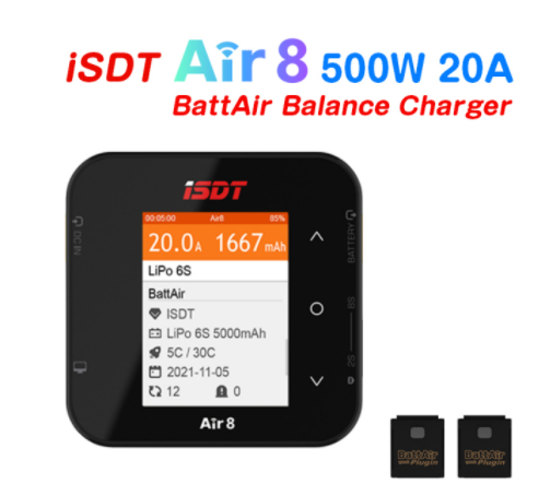 ISDT Air8 500 واط 20A 2-8S /Q8 - مراجعة Isdt Air8 8S Lipo Charger وسعره