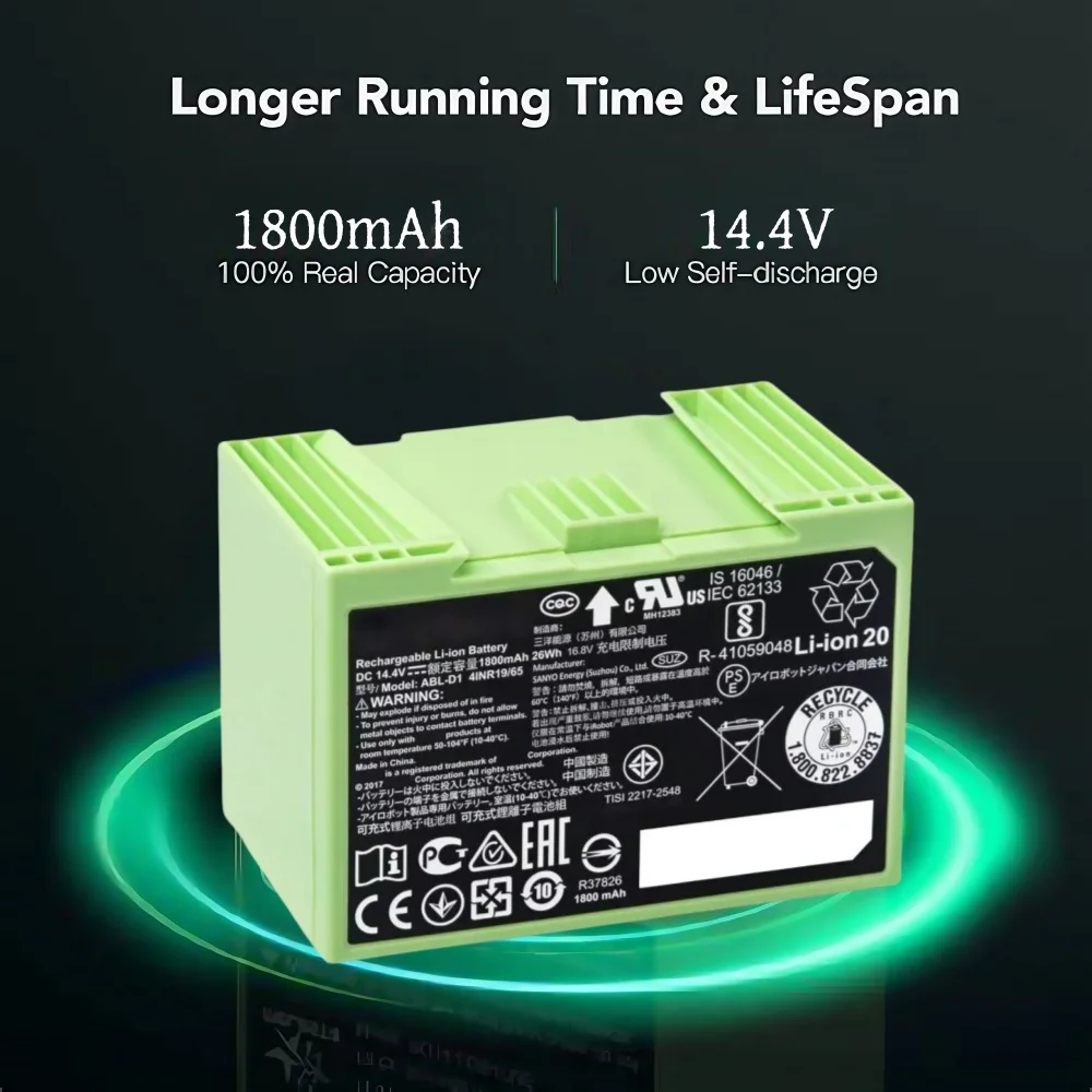 ل اي روبوت رومبا i7 بطارية قاب - مراجعة 4S Lipo Battery 14.8V 6000Mah وسعره