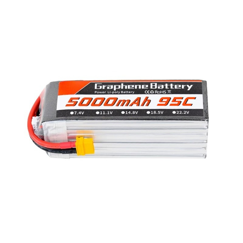 بطارية ليثيوم غرافين 5000 مللي - مراجعة 6S Lipo Battery 22.2V 5000Mah وسعره