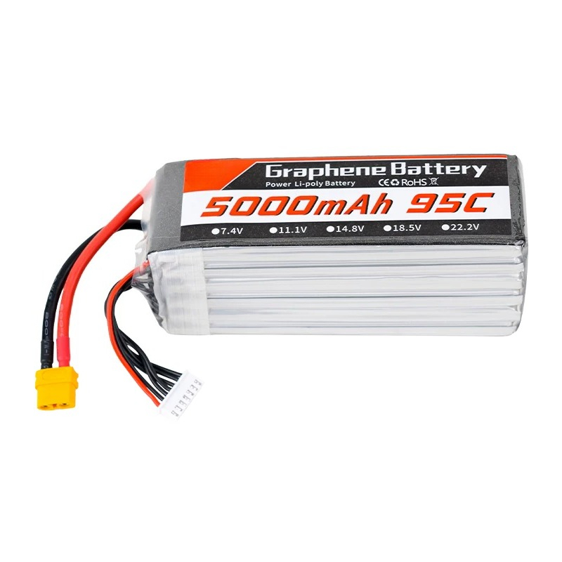 بطارية ليثيوم غرافين 5000 مللي - مراجعة 6S Lipo Battery 22.2V 5000Mah وسعره